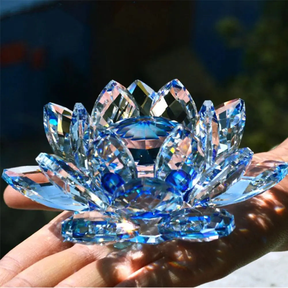 Crystal Lotus Flower Decorative Ornament