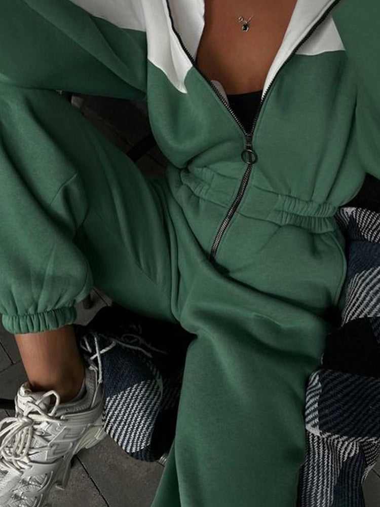 Color-Block Two-Piece Activewear Set