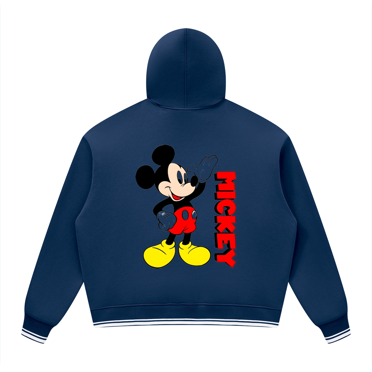 Unisex Oversized Color Block Fleece Hoodie