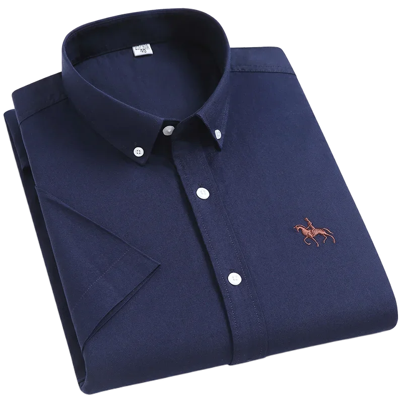 Men's Cotton Oxford Short-Sleeve Shirt