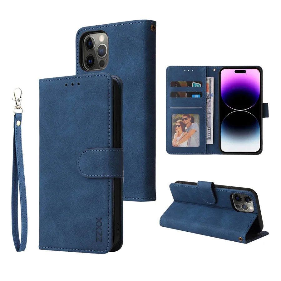 Leather Wallet Case for iPhone