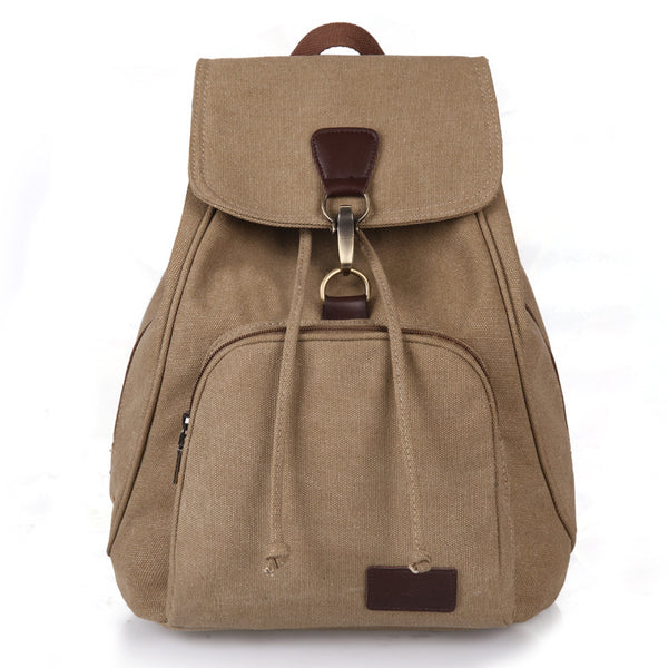 Girls' Canvas School Backpack with Laptop Compartment – 40 × 30 × 15 cm
