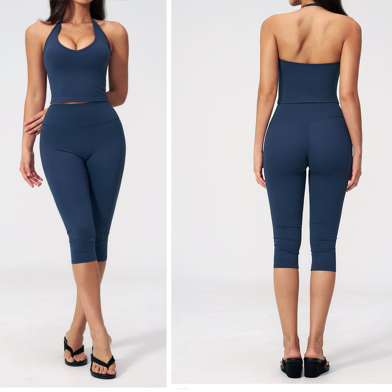 Women's Sleeveless Vest & Mid-Length Shorts Set