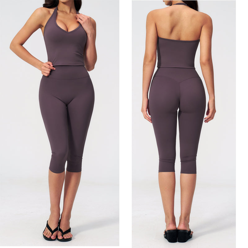 Women's Sleeveless Vest & Mid-Length Shorts Set