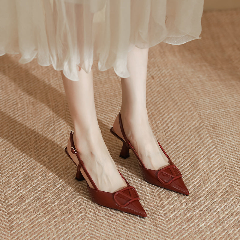 High-heeled Shoes for Women with Thin Heels, Fashionable Dress Shoes, Sandals for Women, Stylish Huizhou Women's Shoes