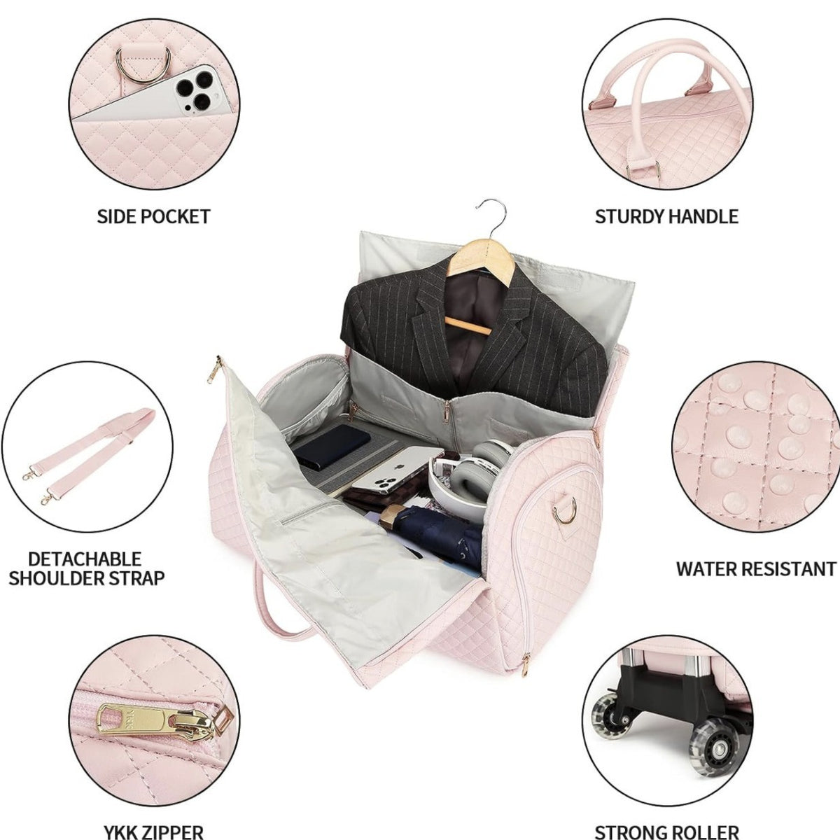 Business Travel Duffel Bag with Garment Compartment