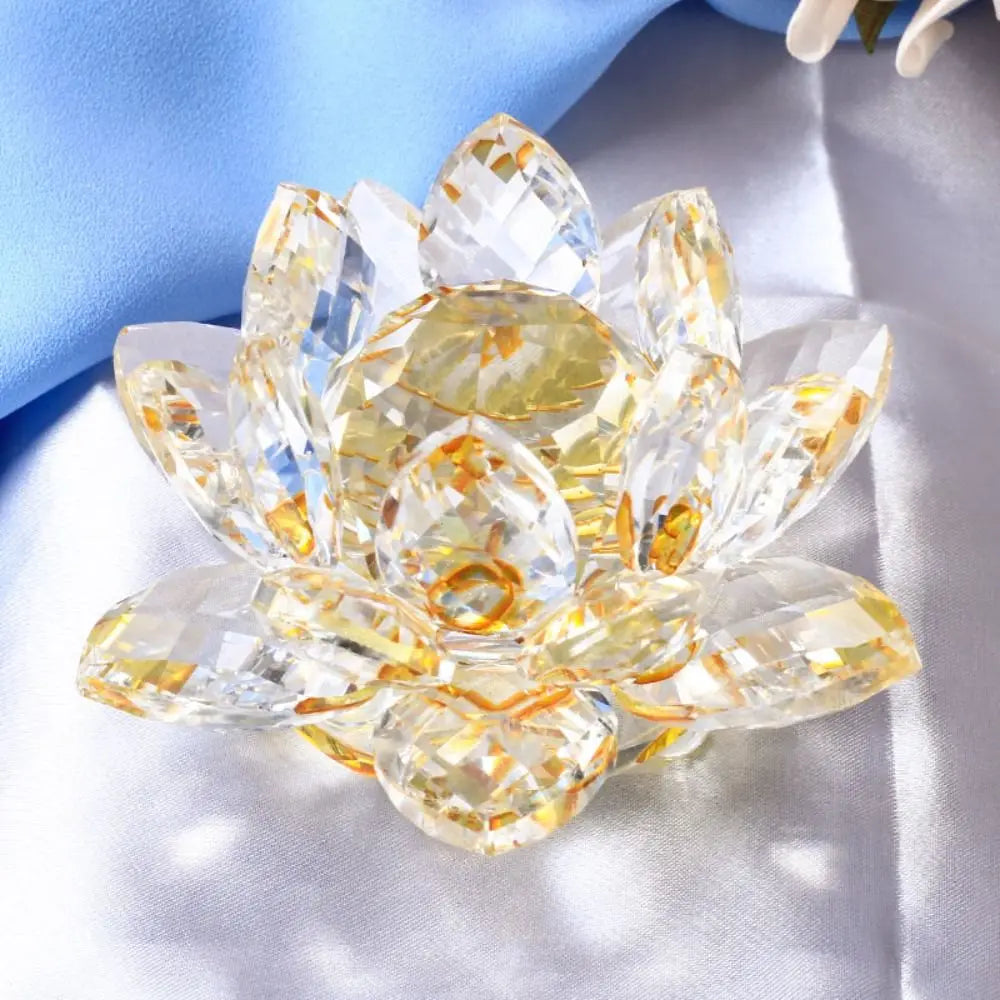 Crystal Lotus Flower Decorative Ornament
