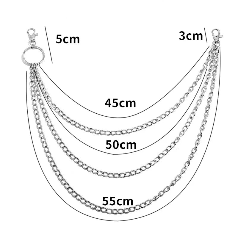 Punk Hip-Hop Metal Wallet & Belt Chain