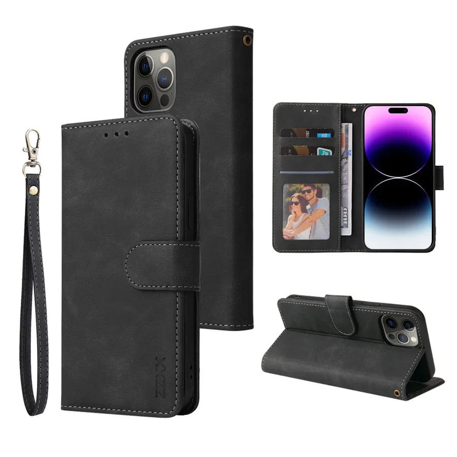 Leather Wallet Case for iPhone