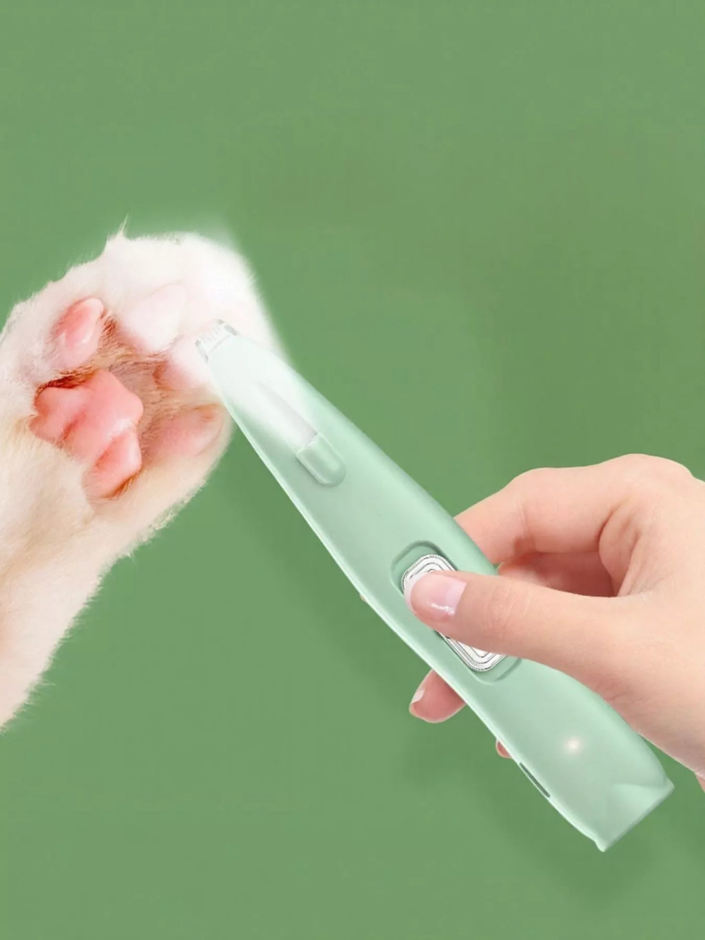 Rechargeable Trendsi pet hair clipper with ergonomic handle and stainless steel blades for grooming cats and dogs.