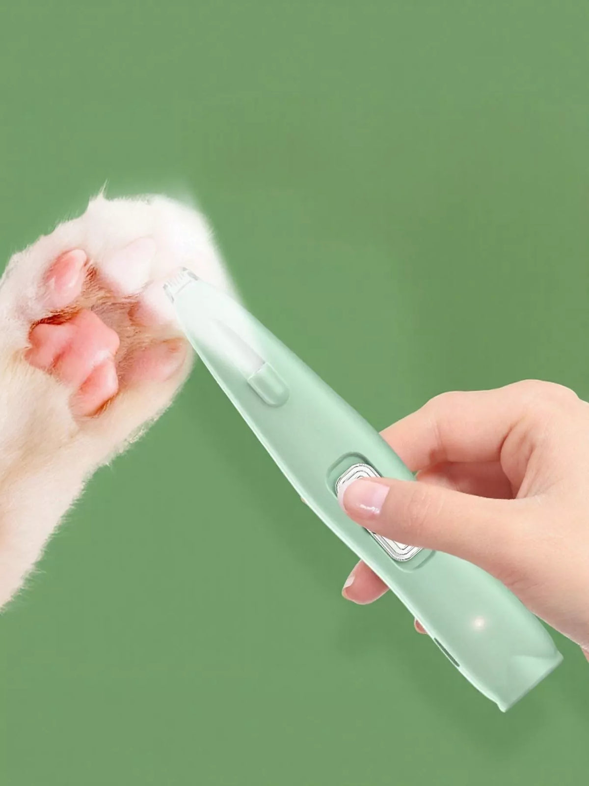 Rechargeable Trendsi pet hair clipper with ergonomic handle and stainless steel blades for grooming cats and dogs.