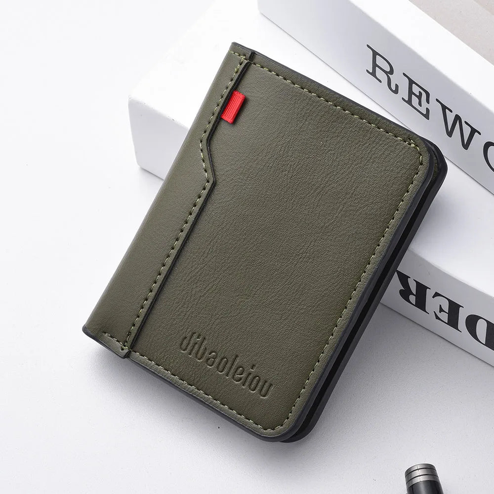 Men's Ultra-Slim PU Leather Card Wallet