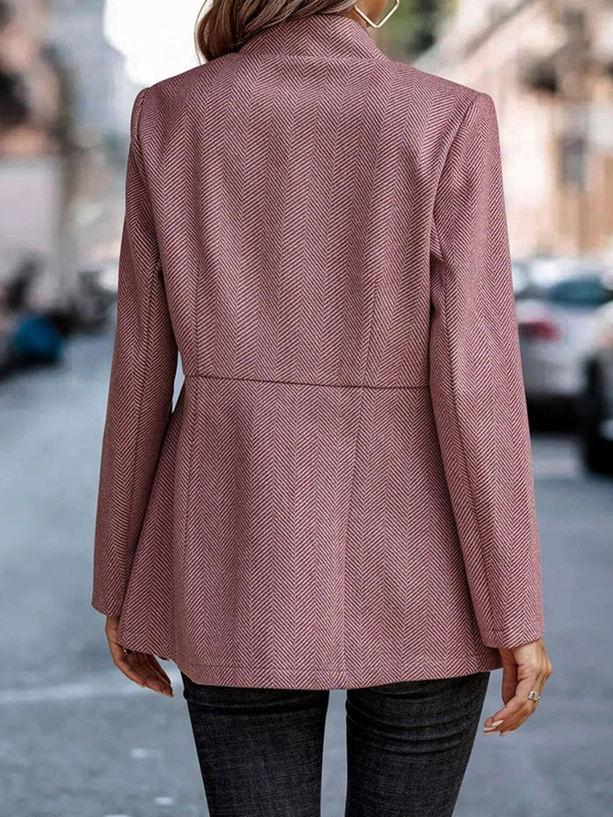 Slim fit open-front blazer, view 12