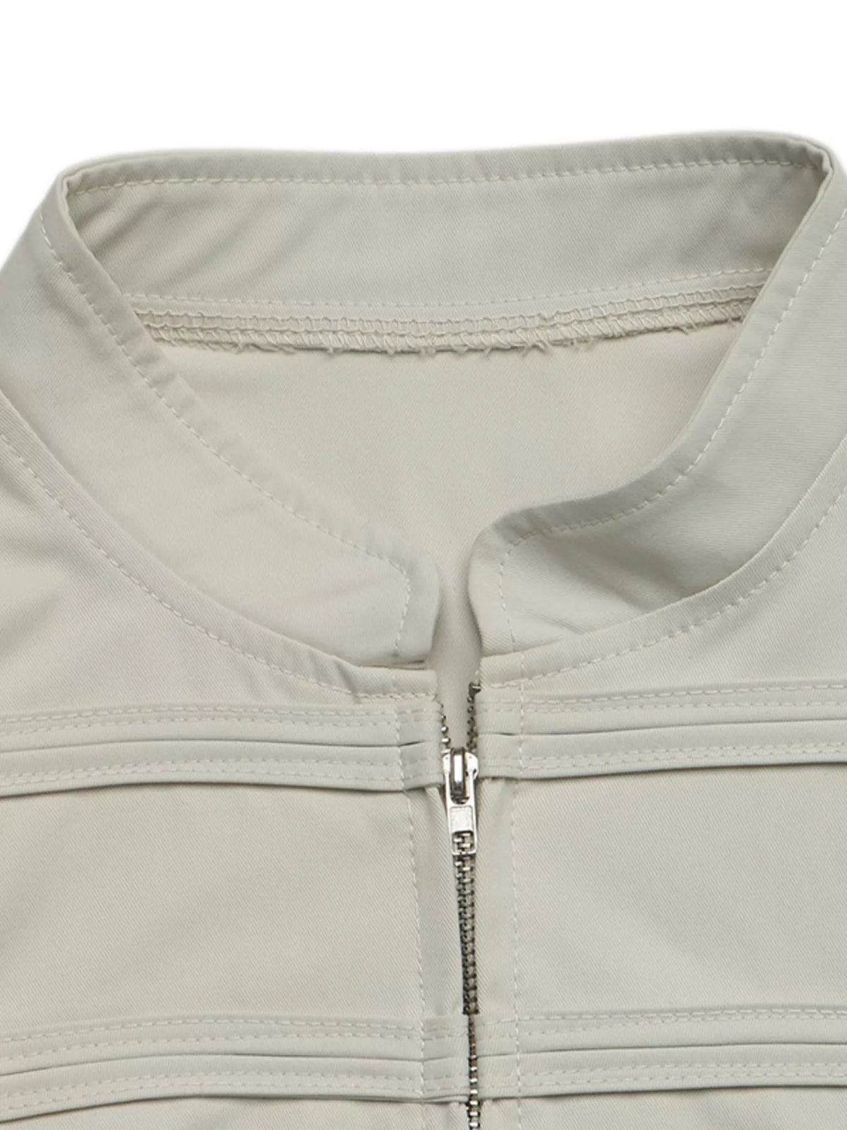 Apricot zip-up cropped jacket, view 7