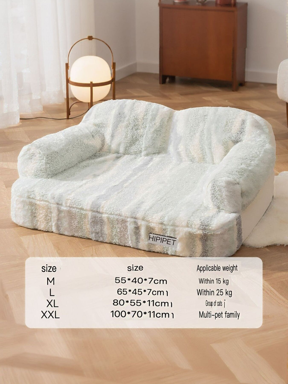 Soft plush pet bed by Trendsi featuring a cozy, cushioned design ideal for small to medium-sized pets.