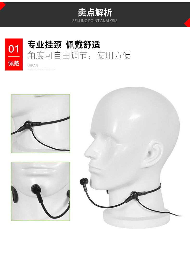 Wired Neckband Headset Microphone