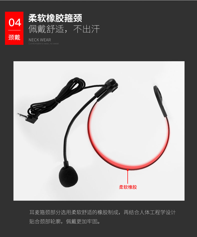 Wired Neckband Headset Microphone