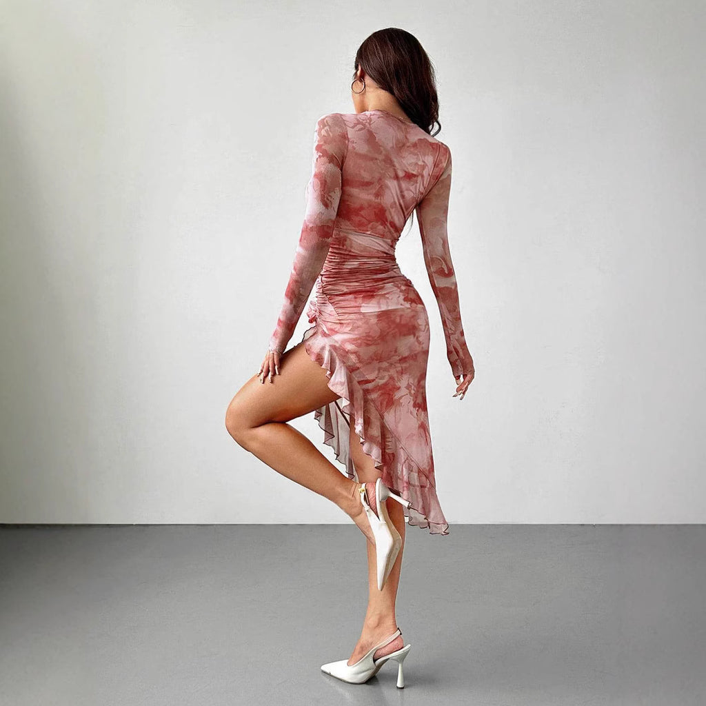 Irregular-Hem Party Dress