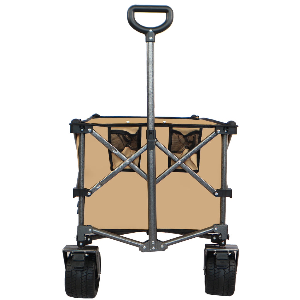 Collapsible Push-Pull Beach Wagon – Grayish Brown