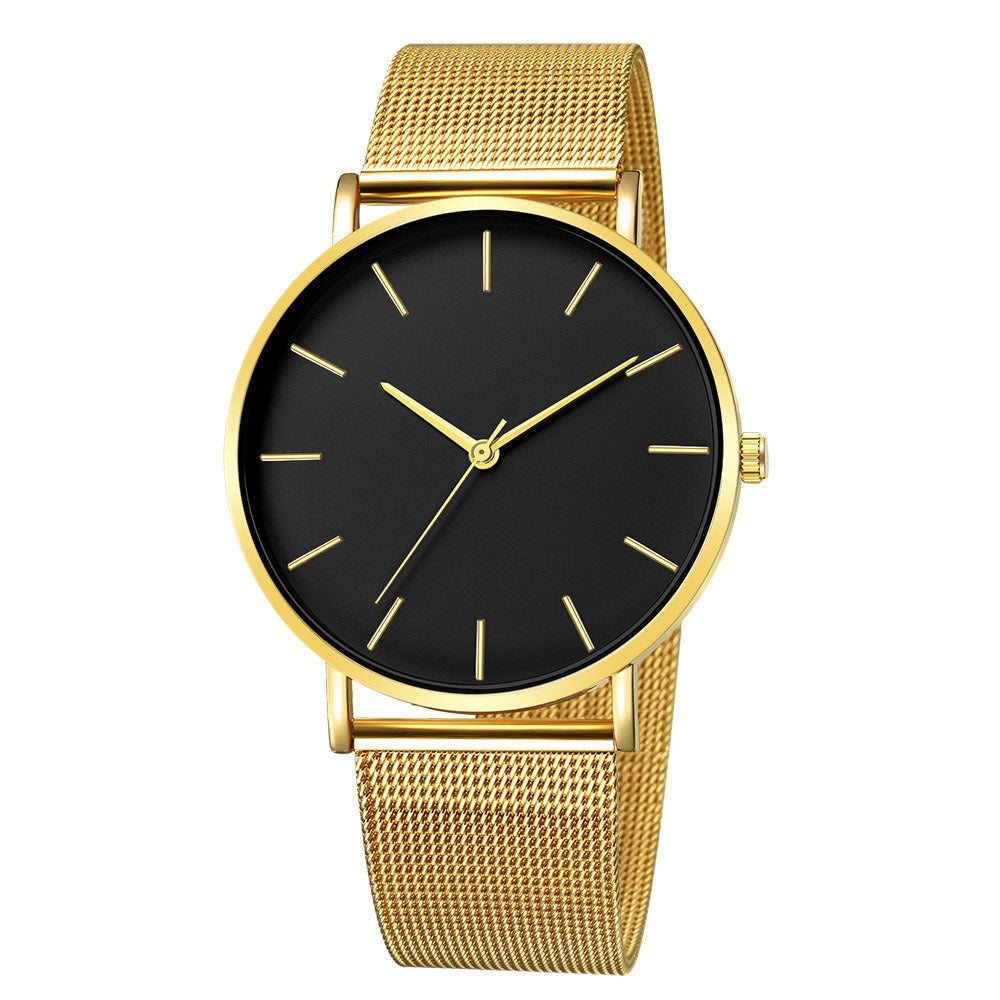 Geneva Men’s Ultra-Thin Mesh-Band Watch