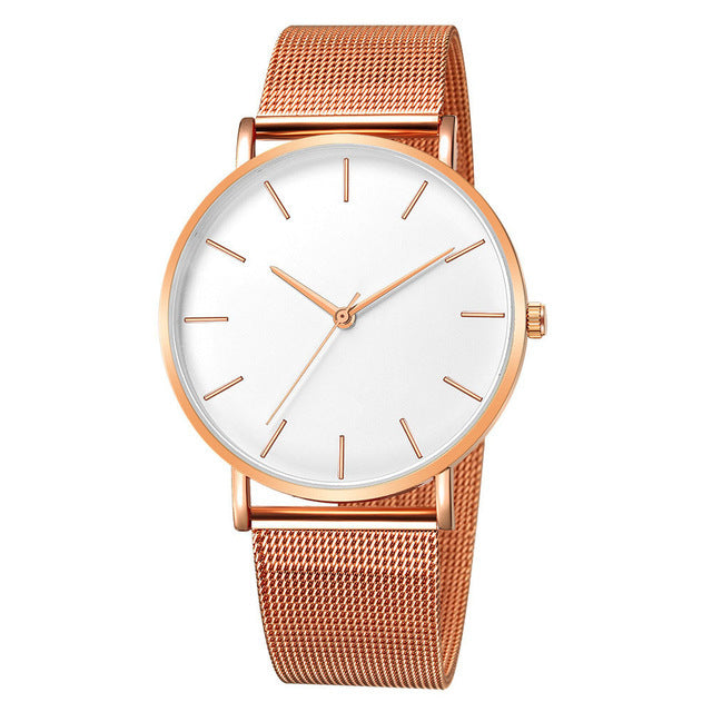 Geneva Men’s Ultra-Thin Mesh-Band Watch