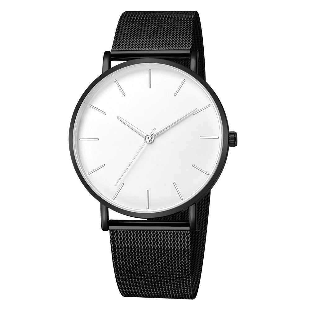 Geneva Men’s Ultra-Thin Mesh-Band Watch