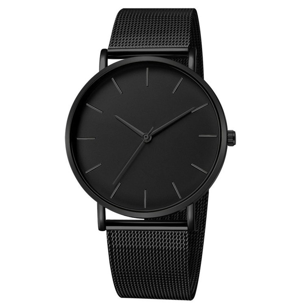 Geneva Men’s Ultra-Thin Mesh-Band Watch