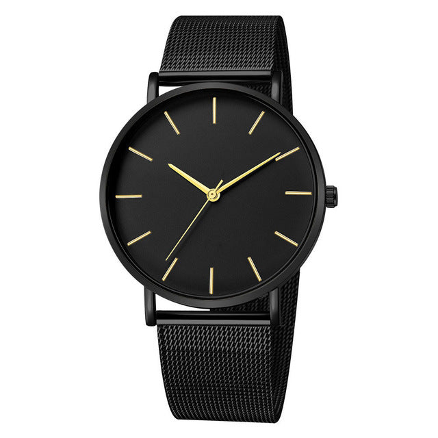 Geneva Men’s Ultra-Thin Mesh-Band Watch