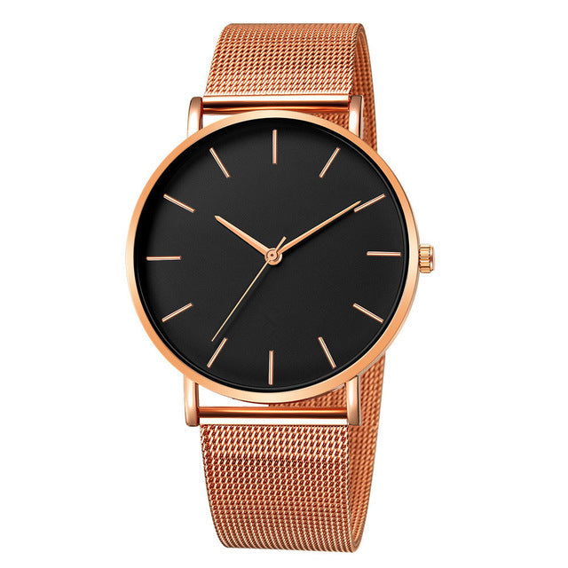 Geneva Men’s Ultra-Thin Mesh-Band Watch