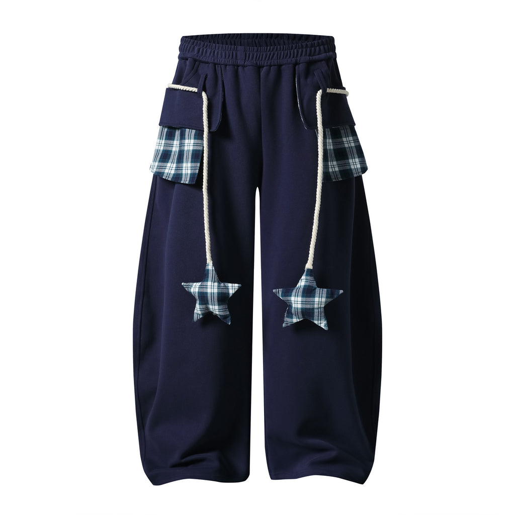 Women's Cotton Casual Sweatpants – Navy & Gray