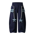 Women's Cotton Casual Sweatpants – Navy & Gray