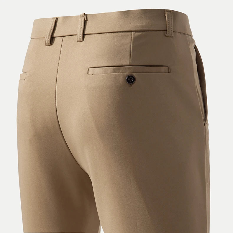Men's Stretch Straight-Leg Dress Pants