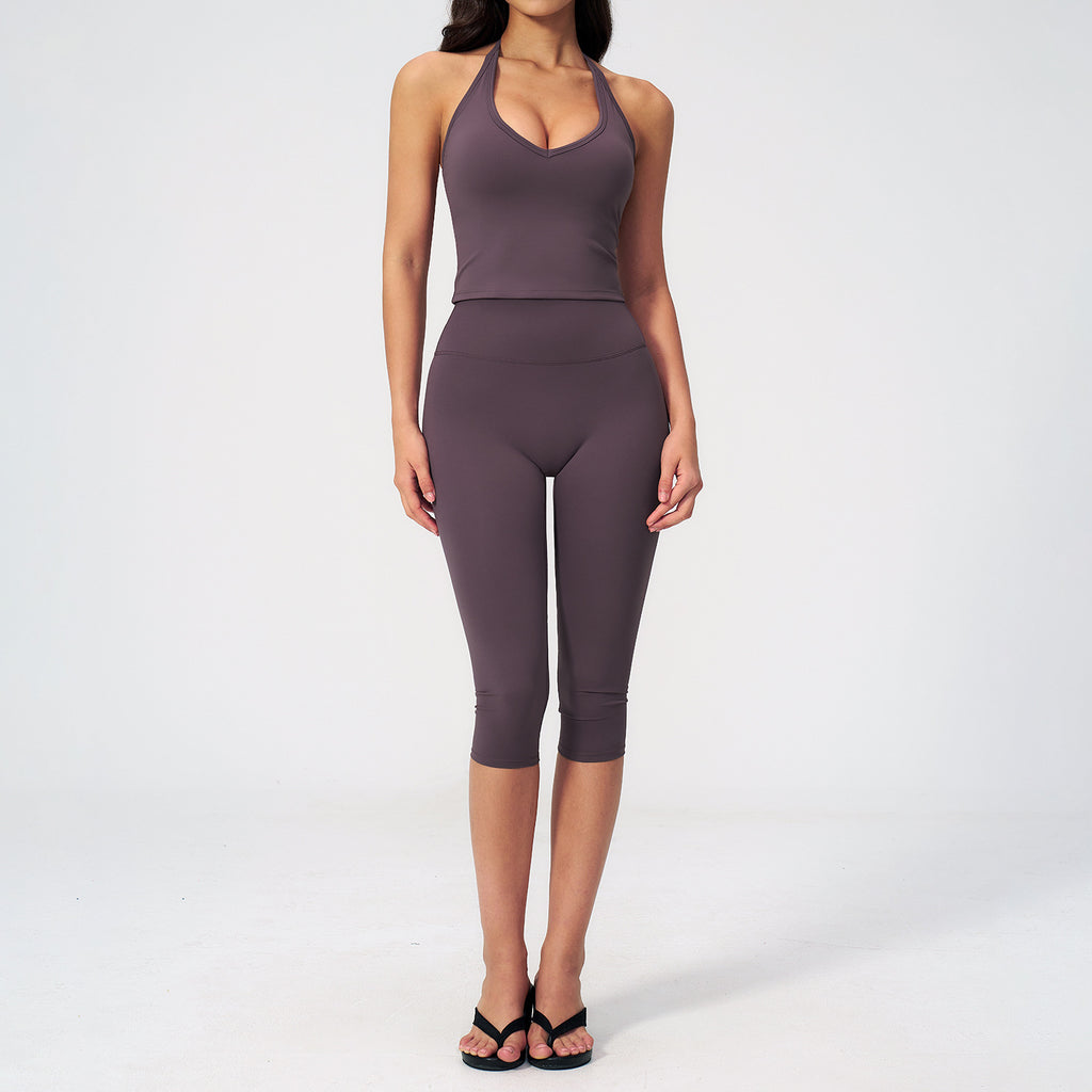 Women's Sleeveless Vest & Mid-Length Shorts Set