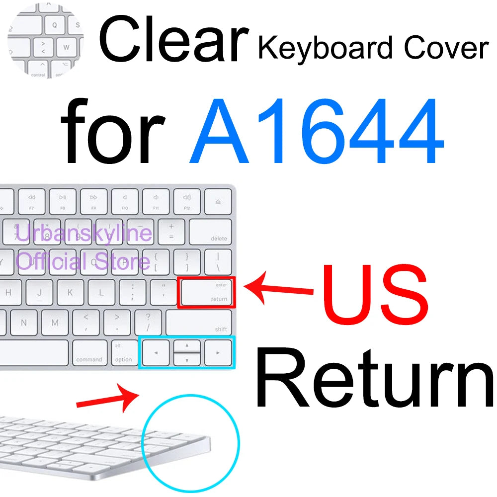 Clear Silicone Keyboard Cover for Apple Magic Keyboards
