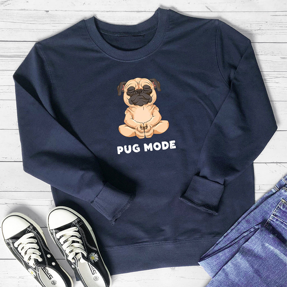 Women's PUG MODE Loose Crewneck Sweatshirt