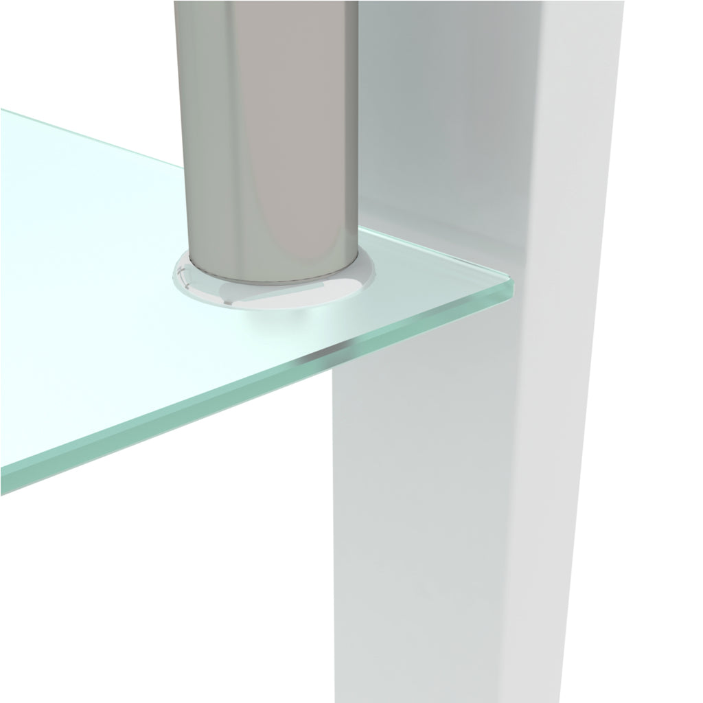 Modern White & Clear Coffee Table