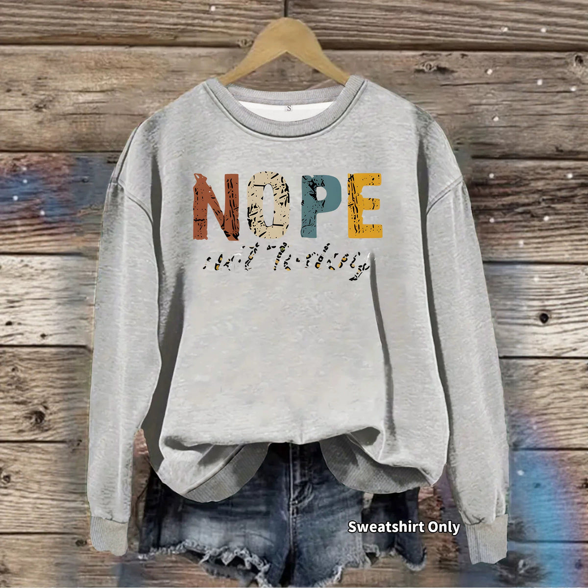 Women's Fun Quote Printed Crewneck Sweatshirt