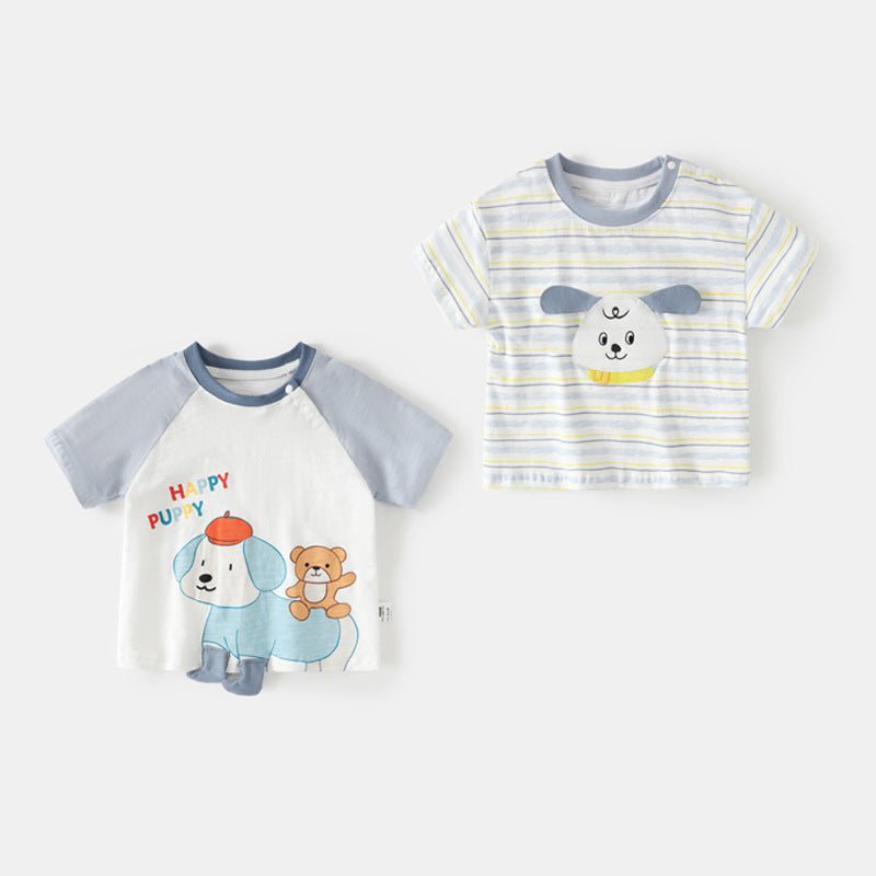 Boys' Cartoon Cotton Short-Sleeve T-Shirt
