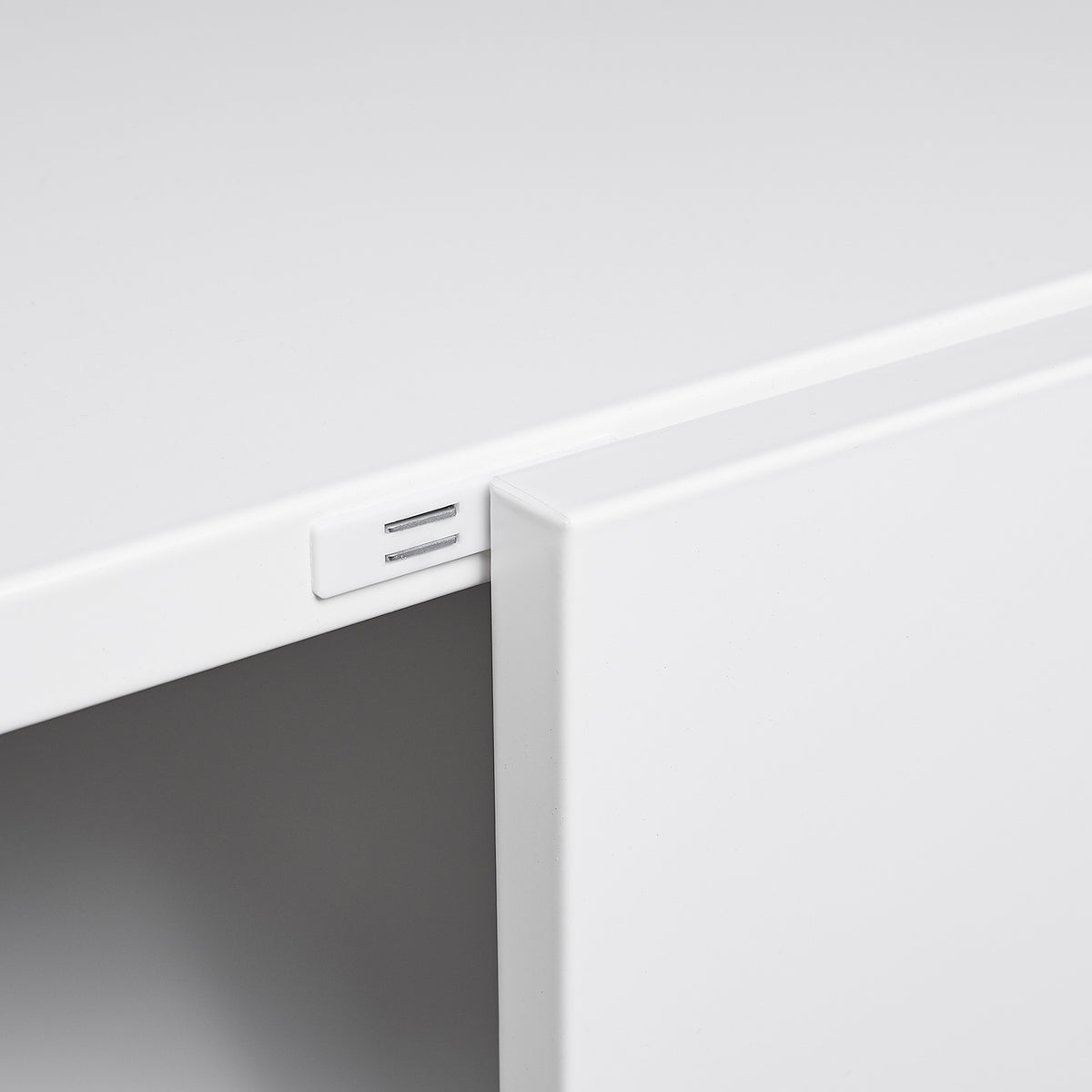 White Mobile Steel Copier Stand Cabinet