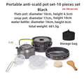 1-3 Person Camping Cookware Set: Light, Portable Pot & Pan in Carrying Bag, Ideal for Outdoor Trips