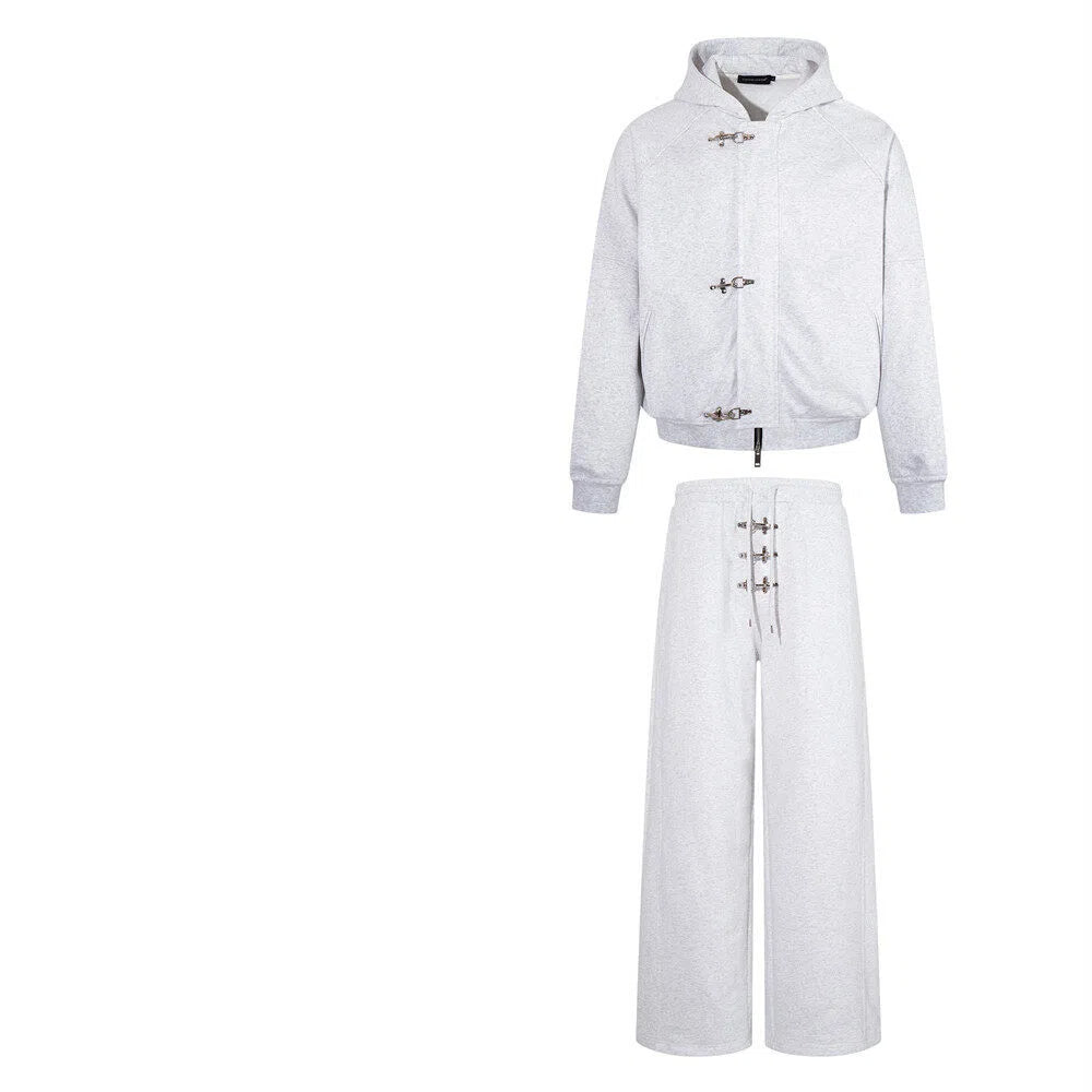 Hooded Sweatshirt & Pants Sports Set