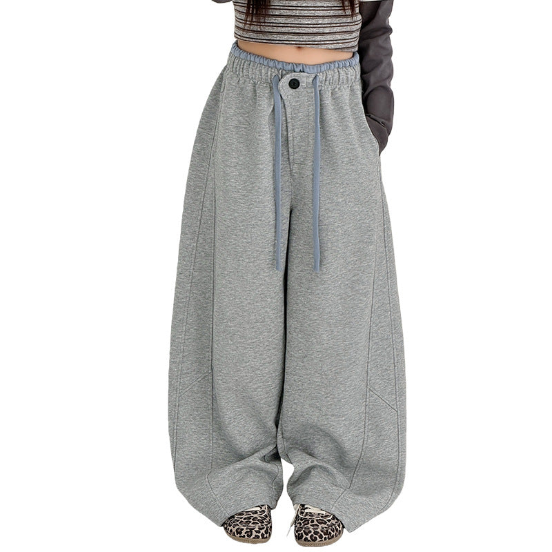 Girls' Casual Tapered Pants – Gray or Dark Blue