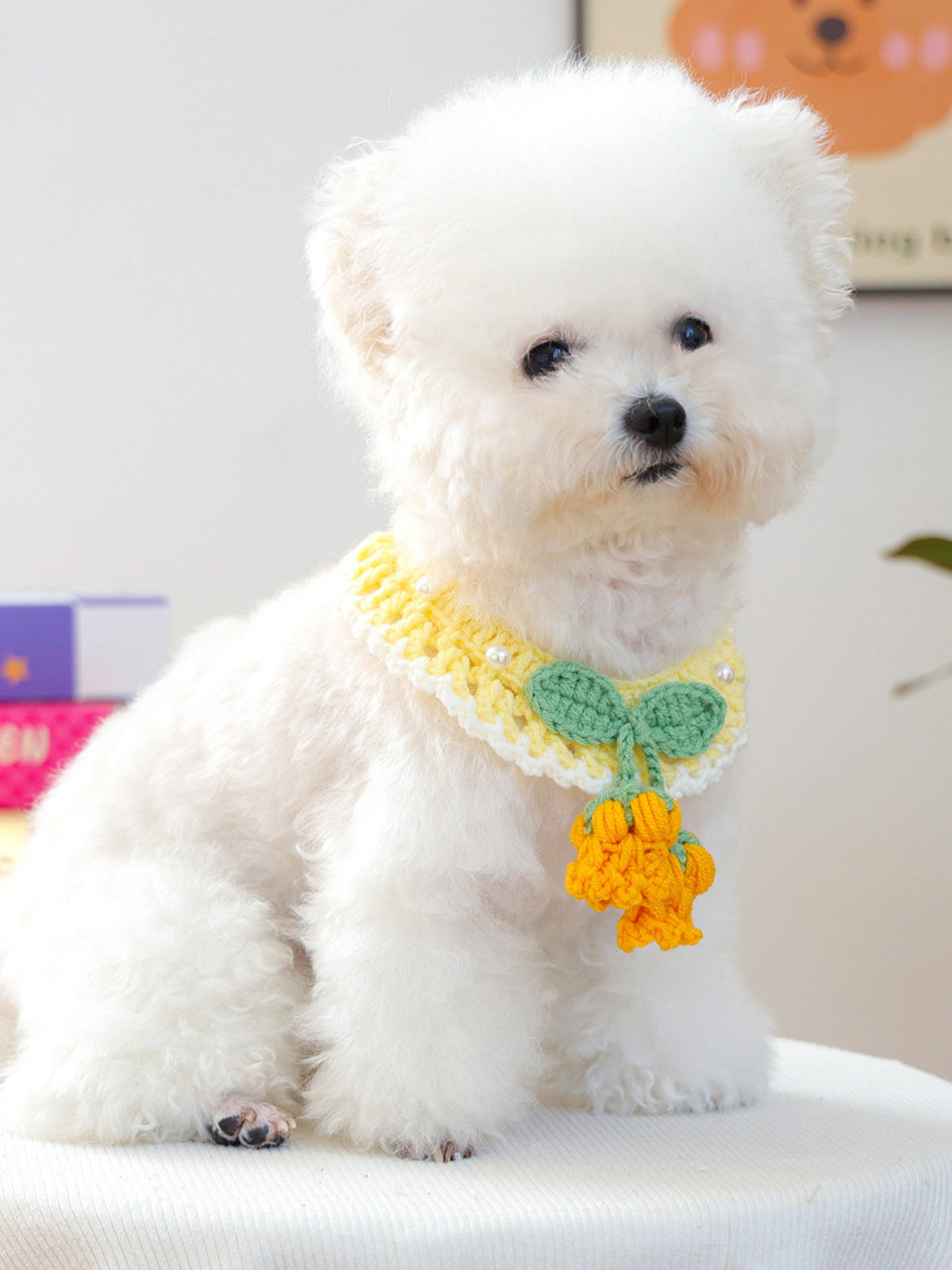Contrast pet scarf by Trendsi featuring a stylish, adjustable fabric design suitable for small and medium pets.