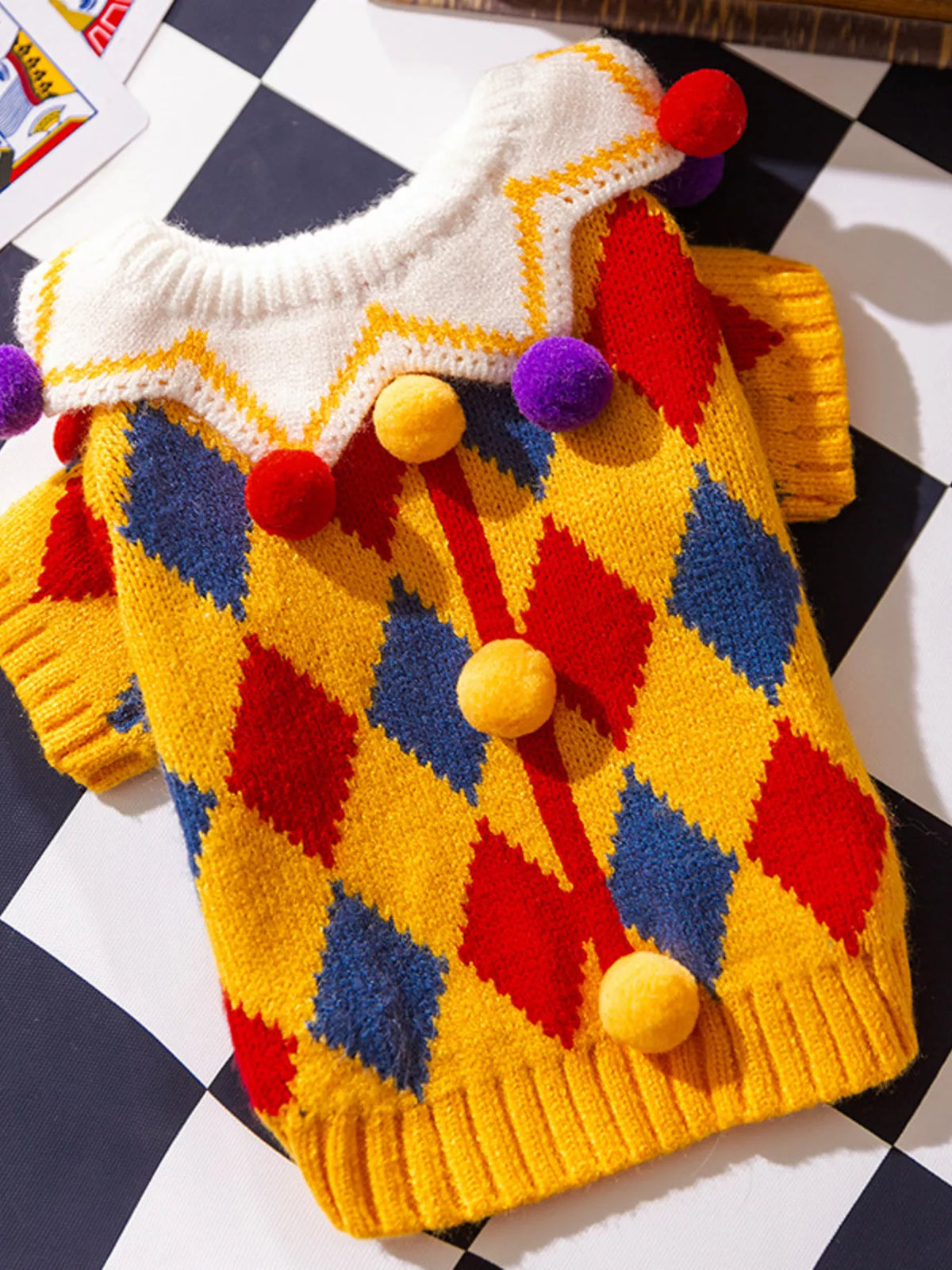 Ribbed knit pet sweater from Trendsi featuring cozy, lightweight ribbed fabric, perfect for small dogs or cats.
