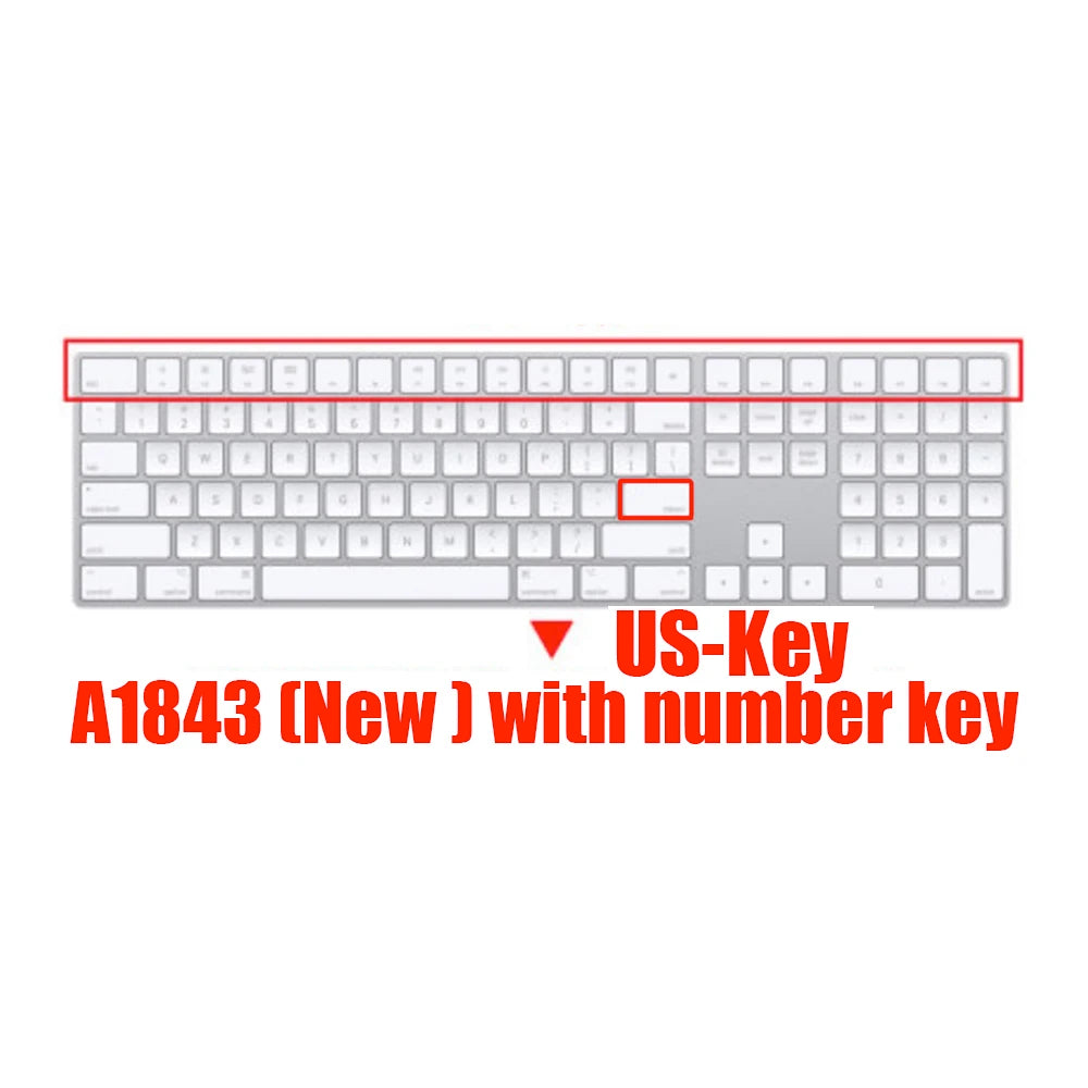 Silicone Keyboard Cover for Apple Wireless Keyboards