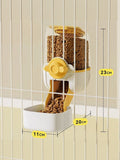 Automatic pet feeder and waterer by Trendsi, showing a sleek machine with food and water dispensers for pets.