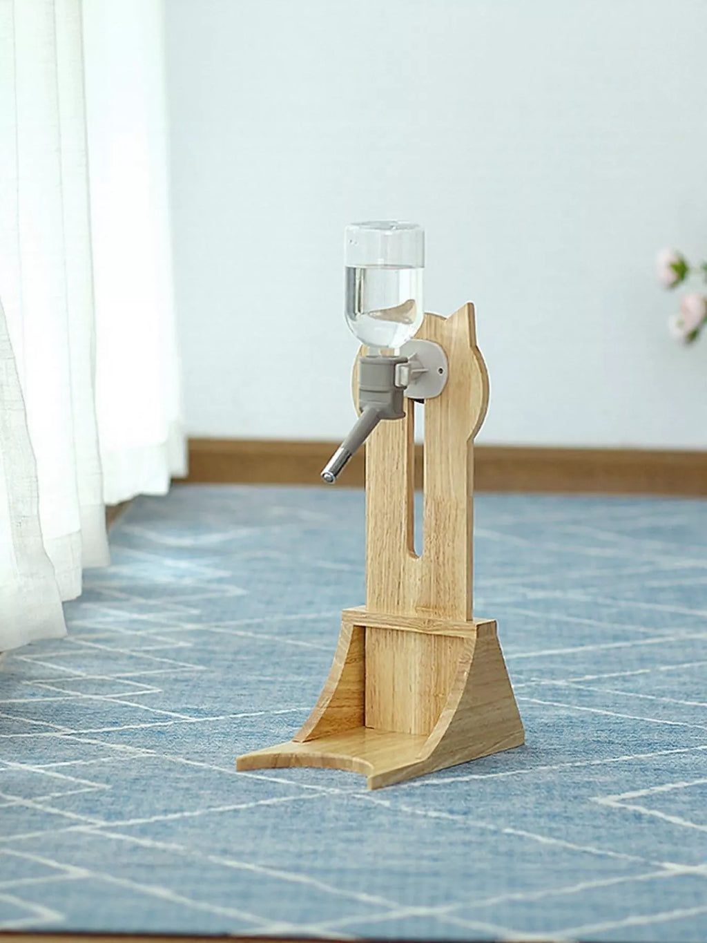 Wooden pet water dispenser by Trendsi, featuring a natural wood finish and a convenient design for easy pet hydration.
