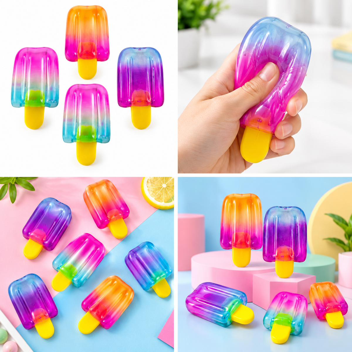 &100+Pcs Surprise Box Toys Novelty Stress Relief Assorted Squishy Figures Blind Box Fun Mystery Fidget  Stress Relief Surprise