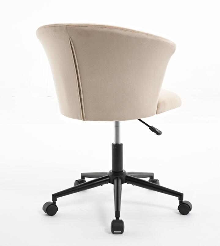 Camel Velvet-Style Swivel Office Chair