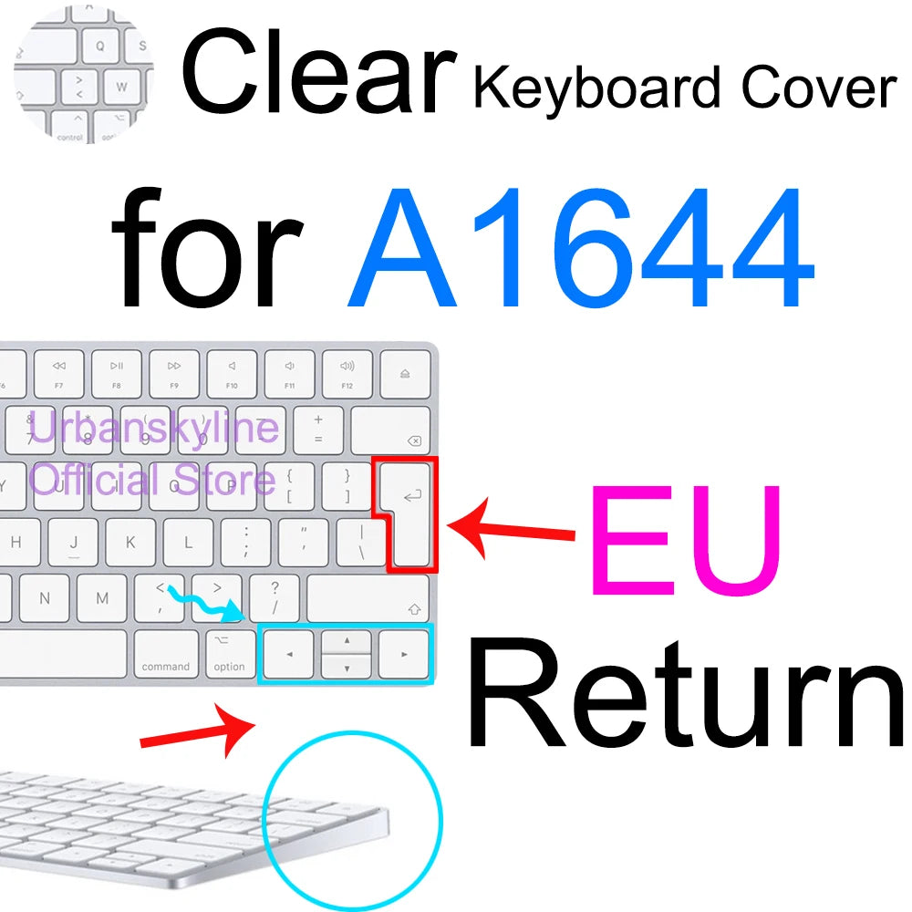 Clear Silicone Keyboard Cover for Apple Magic Keyboards